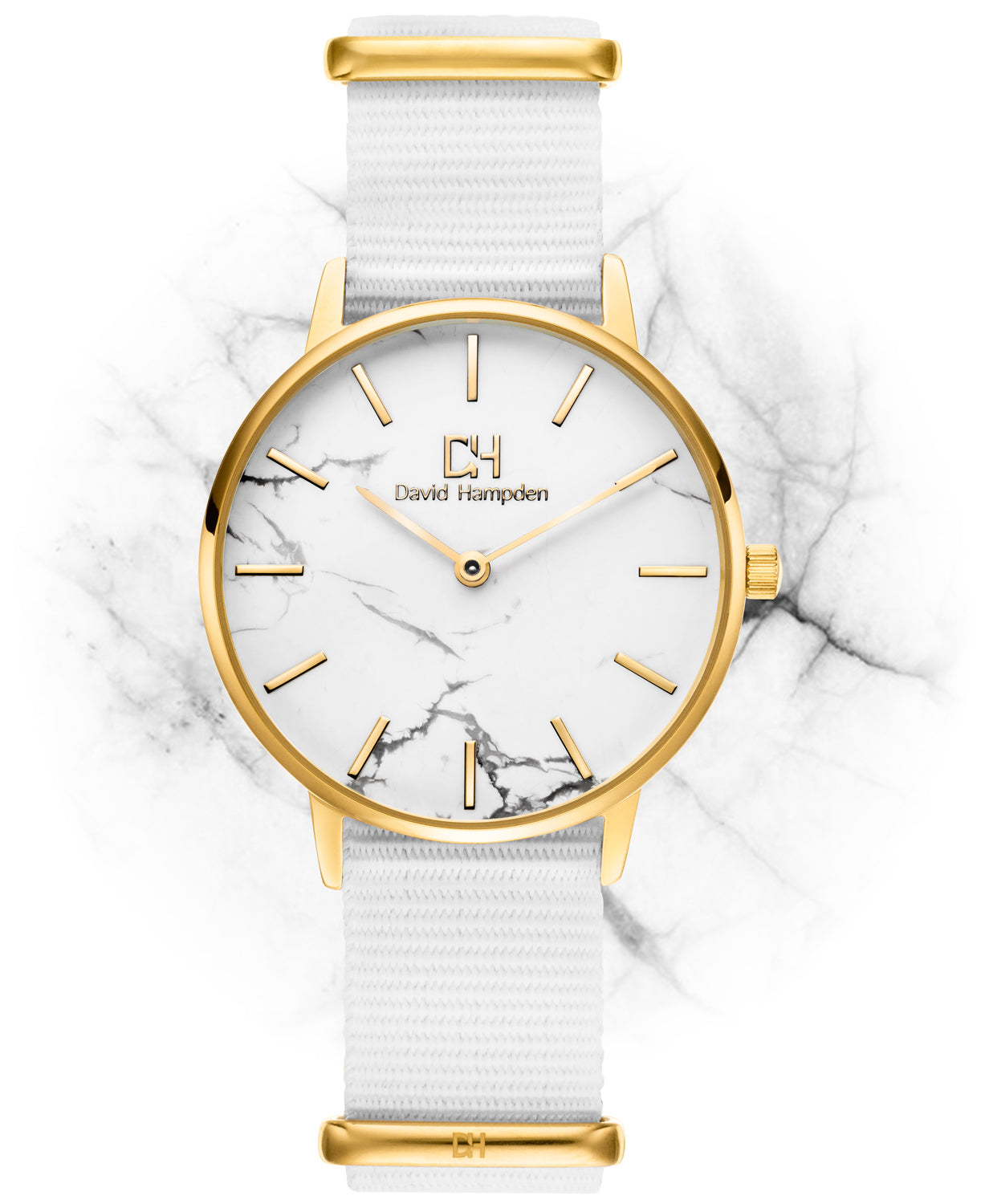 David hampden Damen Armbanduhr in gold elegant